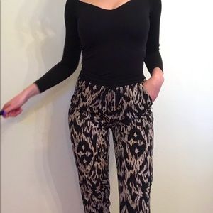 Black & Tan Jogger Pant